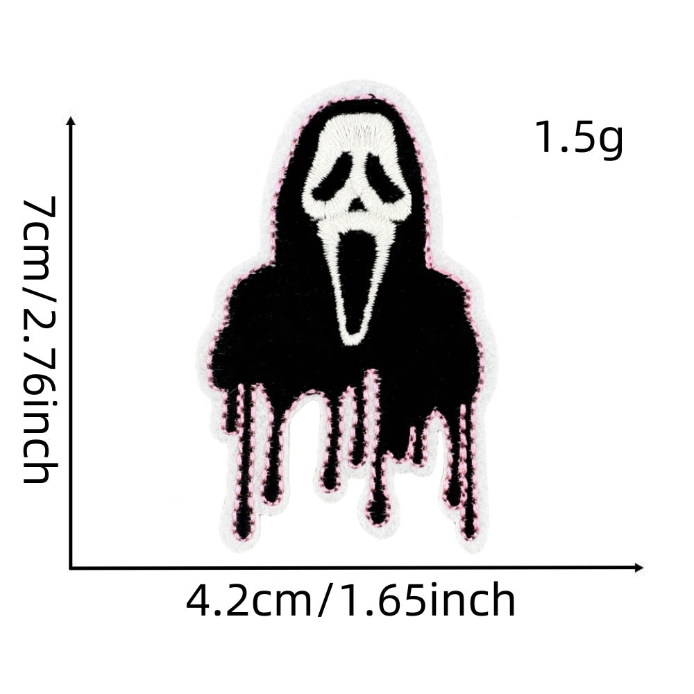 Wholesale Ghost Face Cartoon Cloth Embroidery Patch